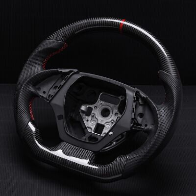 #ad Real carbon fiber Flat Customized Sport Universal Steering Wheel 2016 21 Camaro $417.00
