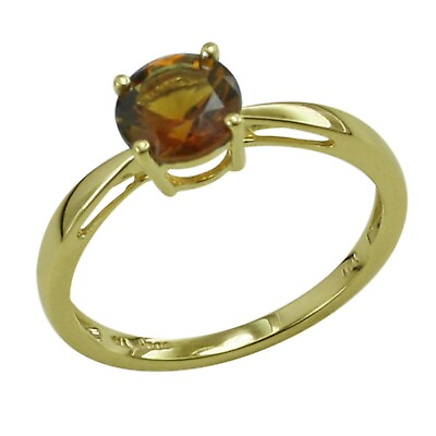 #ad Medira Citrine Solitaire Ring 10k Yellow Gold Ring Jewelry Christmas Gift $144.50