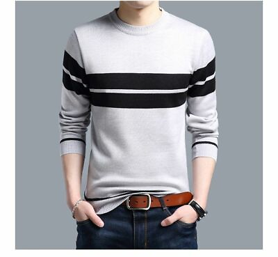 #ad Men#x27;s Thick Warm Sweaters Casual Wear O Neck Pullovers Cotton Woolen Sweater New $46.74