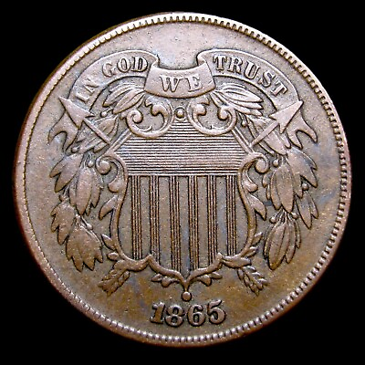 1865 Two Cent Piece 2cp Nice Coin #906X $60.00