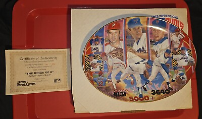 #ad Sport Impressions 1990 Kings Of K Plate Nolan Baseball MLB Seaver Carlton COA $40.00