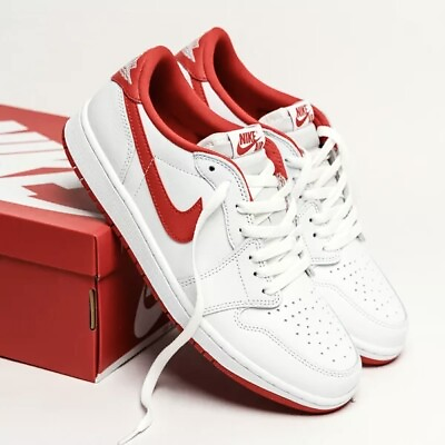 #ad Nike Air Jordan 1 Low Retro OG White University Red CZ0790 161 Men’s Multi Sizes $100.00