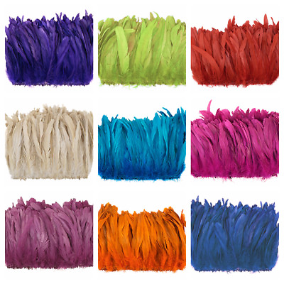 Rooster Coque Tail Feathers 4 7quot; Many Dyed Colors Halloween Crafts Bridal Trim $53.99