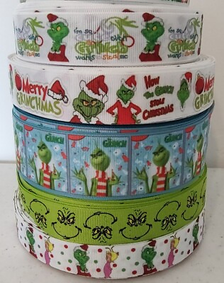 #ad Christmas ribbon lot for wreaths bows 1 yard of each of the 5 ribbons pictured $8.94