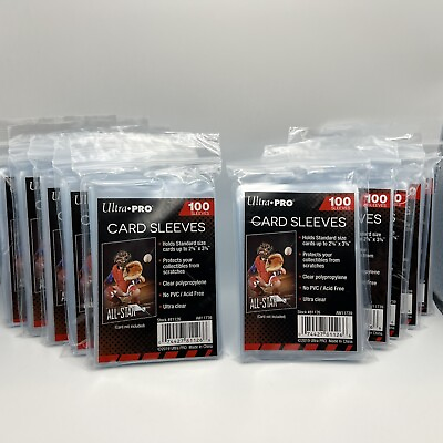 #ad Ultra Pro Penny Card Soft Sleeves 10 Packs of 100 for Standard Sized Cards $13.98