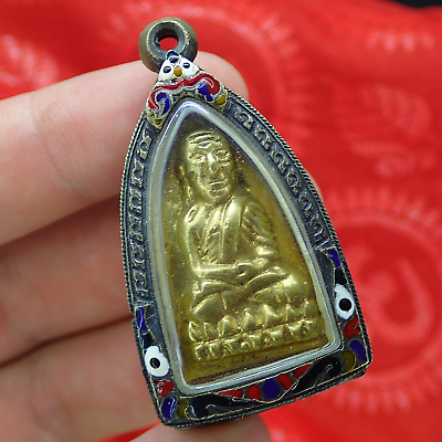 #ad LP Tuad Monk Thai amulet Holy Buddhism Talisman Thuad Vintage Collectible $54.90