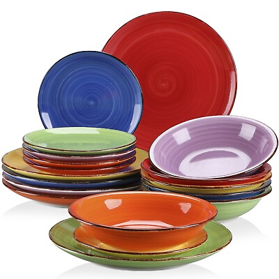 #ad vancasso BONITA Dinnerware Set Stoneware Handpainted Plate Set Bowl Tableware $15.80
