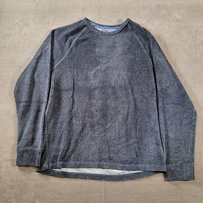 #ad Tommy Bahama Thermal Blue Gray Long Sleeve Mens Shirt Size Medium $17.99