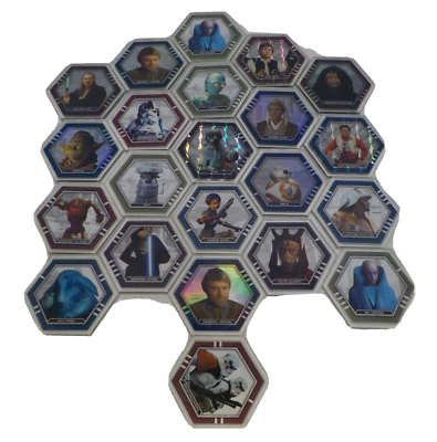 #ad Star Wars Galactic Connexions Disc lot of 22 Clear Border some holo $66.51
