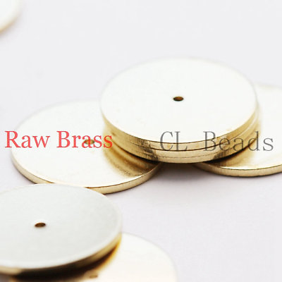 20 Pieces Raw Brass Center Hole Round Disc 14mm 1871C $5.20