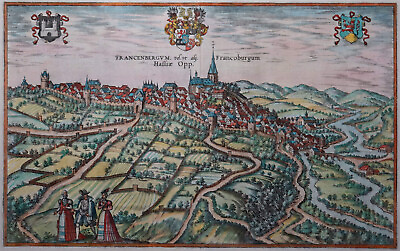 #ad Frankenberg Eder Francenbergum Braun amp; Hogenberg Original From 1580 $594.18