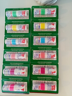 #ad 6 pc POY SIAN MARK II THAI NATURAL HERB INHALER REDUCE DIZZINESS NASAL FROM COLD $11.33
