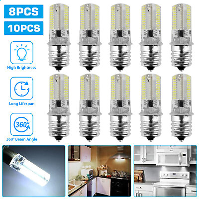 #ad 4 10Pcs E17 LED Bulb Microwave Oven Light Dimmable White 7000K Super Bright Lamp $9.48