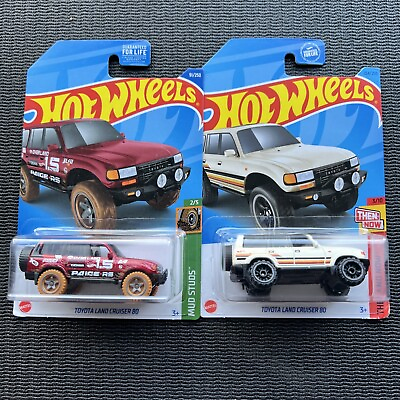#ad Hot Wheels Kroger Exclusive Edition Toyota Land Cruiser 80 Off Road Set Pair $29.95