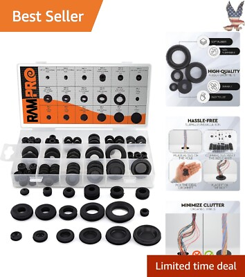 Rubber Grommet Kit 18 Sizes for Wiring Hole Plugs amp; Automotive Use 125pc $13.29