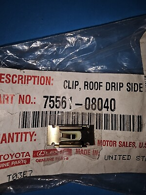 #ad NEW OEM Genuine Toyota Drip Molding Clip 75561 08040 B2 $9.95