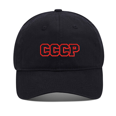#ad USSR CCCP Unisex Embroidery Baseball Cap Washed Cotton Embroidered Cap $16.99