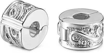 Authentic 2Pcs Clip Lock Spacer Stopper Charm Bead Suits Pandora Bracelet NEW US #ad $13.99