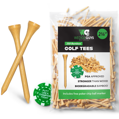 #ad Bamboo Golf Tees Bulk Choose Size Choose Quantity $11.99