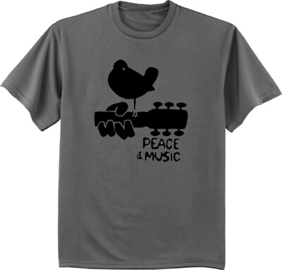 #ad Woodstock Peace Music Guitar T shirt Dad Gifts Mens Graphic Tee $16.95