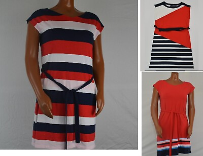 #ad NWT Tommy Hilfiger Women#x27;s Cap Sleeve Dress Multi Color XS L XL 2XL $30.00