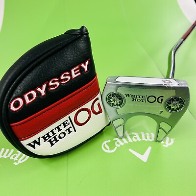 #ad NEW Odyssey White Hot OG #7 Seven Stroke Lab Red Shaft 35” Putter W Head Cover $179.95