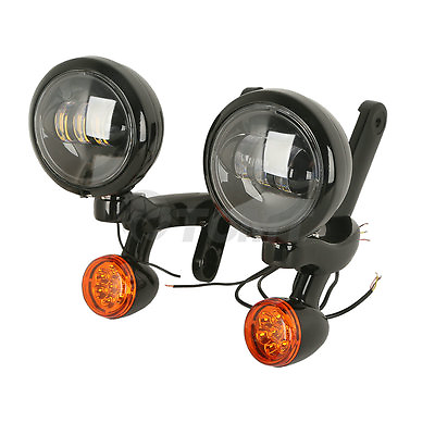 #ad Auxiliary LED Spot Fog Light Turn Signals Fit For Harley Road King 1994 2023 22 $149.99