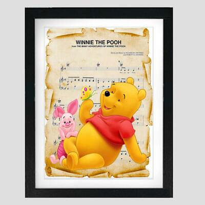 #ad Winnie the Pooh amp; Piglet Sheet Music Art Print Color Print Wall Decor Gift $15.95