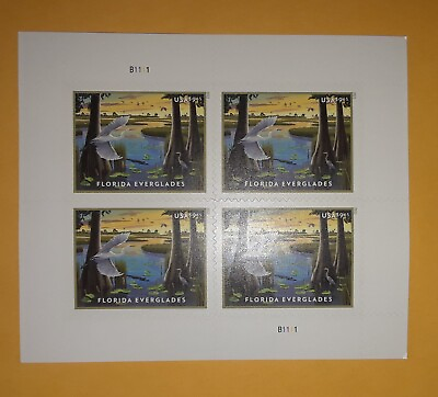 Mini Sheet of Four US Priority Stamp of $9.65 FLORIDA EVERGLADES Ecosystem 5751 $37.00