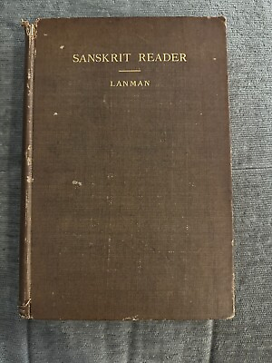 #ad Antique Charles Lanman Sanskrit Reader w Vocab amp; Notes 1884 1st ed. 1st print $399.00