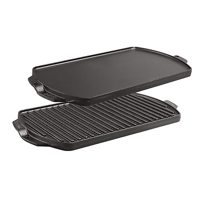 #ad Seasoned Cast Iron Reversible Grill Griddle $30.52