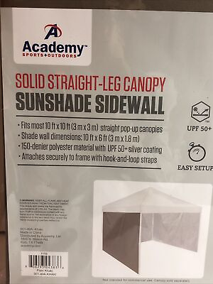 Canopy 10Ft X 6Ft Canopy Sunshade Sidewall Beige Straight Leg Fits Most 10x 10 $39.99