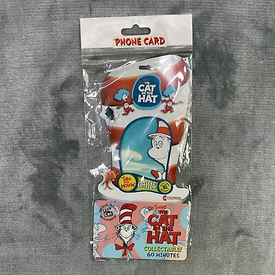 #ad Cat In The Hat Collectible Prepaid Phone Card Limited Edition Official $7.49