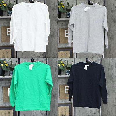#ad Gildan Ultra Cotton Youth Long Sleeve T Shirt 2400B S L XL $7.50