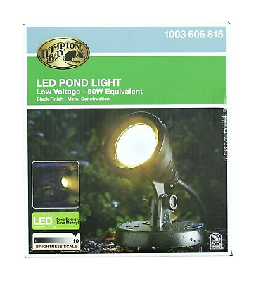 #ad Hampton Bay Pond Light Integrated LED Low Voltage Submersible Outdoor Lighting $19.99