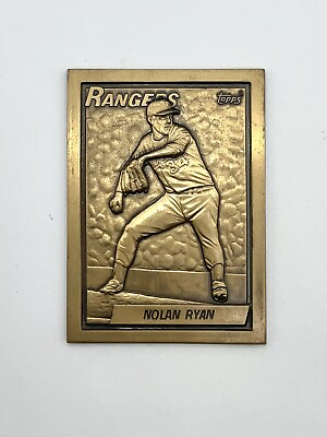 #ad Nolan Ryan 1990 Topps Bronze Gallery Of Champions Baseball Card Rangers HOF $100.00