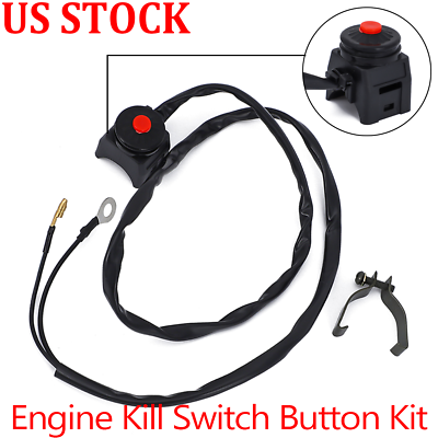 US Engine Kill Switch Button Kit for Kawasaki Suzuki KX60 KX65 KX85 KX80 DRZ400 $13.99