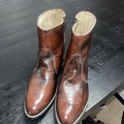 #ad Durango Boots Mens Size 10dZip Up Western Wear Work Church Rodeo Wear $69.00