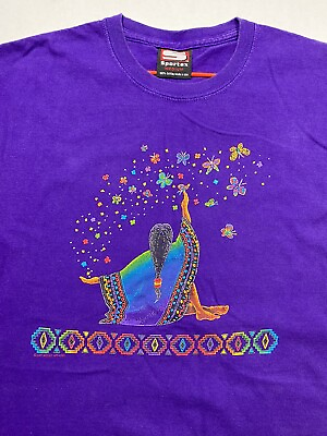 #ad Vintage Sportex T Shirt Native American Southwest Print Made In USA 100% Cotton $22.99