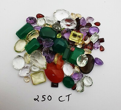 250 Ct Lot of Mix Faceted Stone Choose Your Lot #ad $36.44