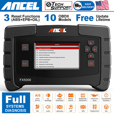 Car All System Diagnostic Tool OBD2 Scanner Automotive Code Readers ABS Oil EPB $148.99