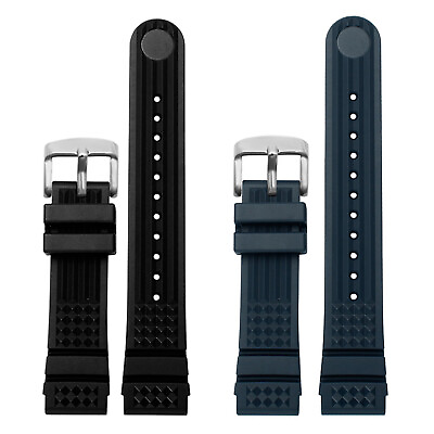 20mm 22mm Rubber Watch Strap Divers Watch Band For Water Ghost Bracelet $11.99