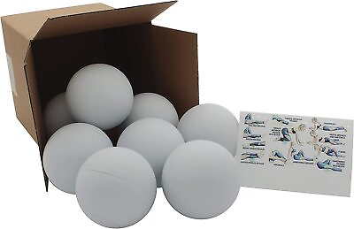 #ad 8ct Box Lacrosse Balls Very Firm Practice or Yoga Massage White Yellow Orange $19.99