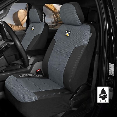 #ad For Toyota Caterpillar Car Truck Seat Covers for Front Seats Set Black Grey $39.59
