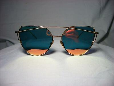 #ad Vintage Frames Ultra Cat#x27;s Eye 22kt gold plated rare women#x27;s sunglasses $138.60