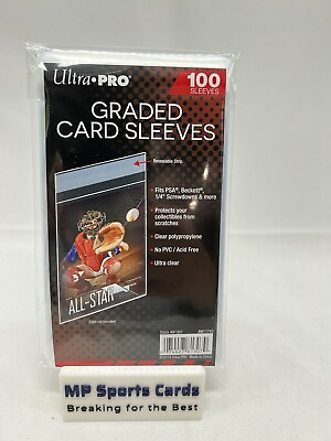 #ad 1 Ultra Pro Graded Card Sleeves 100ct Great Fit for SGC amp; Beckett Slabs $5.99
