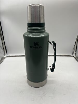 #ad Classic Stanley Thermos 2 Quart Stainless Steel Green Tea Coffee Vacuum Bottle $24.99