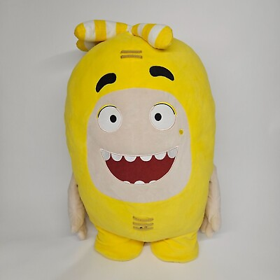 #ad Rare Oddbods Bubbles Plush Yellow Monster Large 24 Inch Interactive with Sounds $74.99