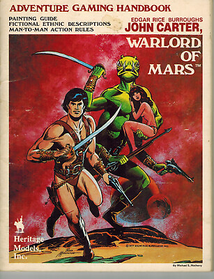 #ad ADVENTURE GAMING HANDBOOK WARLORD OF MARS HERITAGE MODELS INC. RPG $175.00