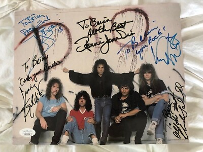 #ad DIO SIGNED 8X10 5 SIGNATURES LOA BY JSA $350.00